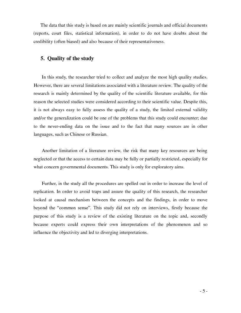 Anteprima della tesi: Trafficking in human beings: a literature review, Pagina 5