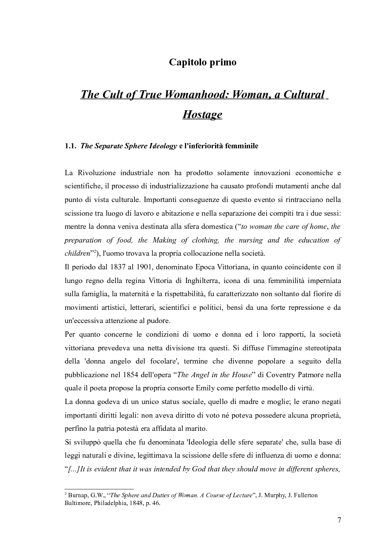 Anteprima della tesi: From the Cult of Domesticity to the New Womanhood: i mutamenti di un secolo negli scritti femminili ottocenteschi, Pagina 4