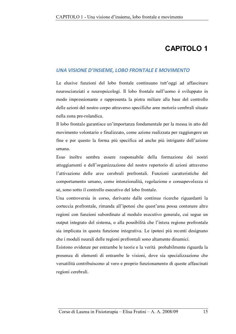 Anteprima della tesi: Sindrome frontale: valutazione multidimensionale ed individuazione degli obiettivi riabilitativi, Pagina 10