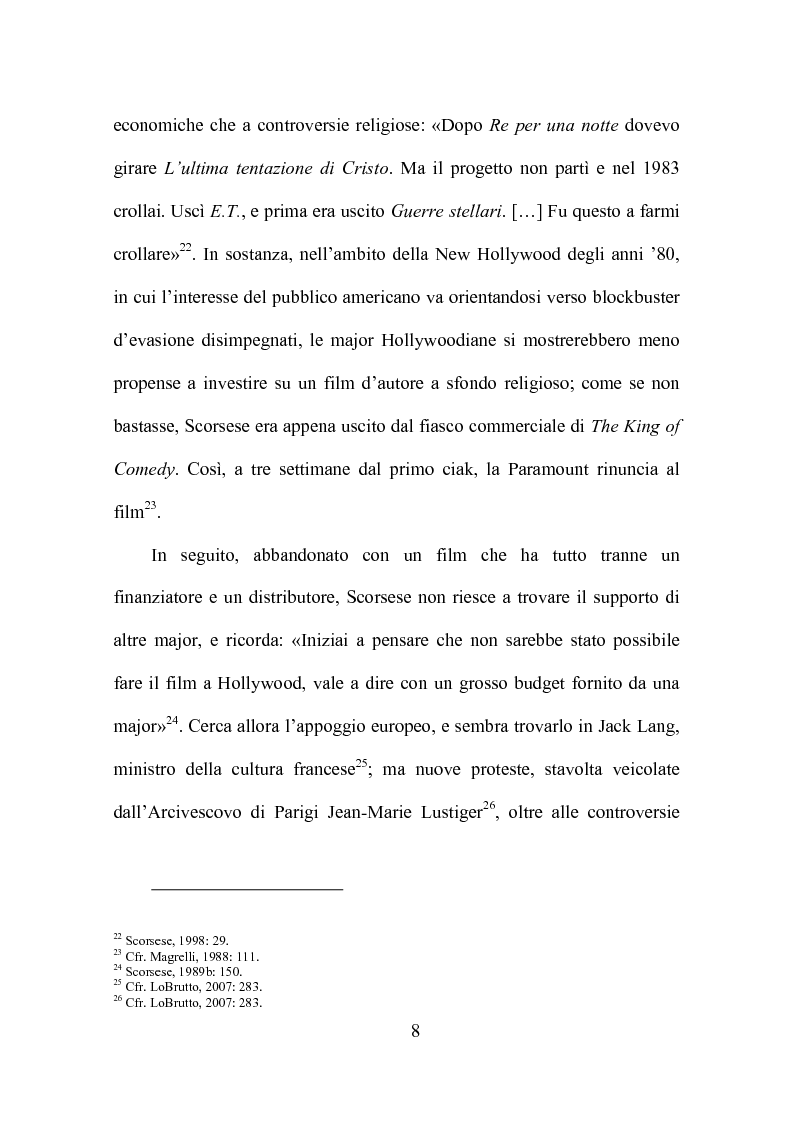 Anteprima della tesi: L'accoglienza critica italiana a The Last Temptation of Christ (L'ultima tentazione di Cristo, 1988) di Martin Scorsese, Pagina 6