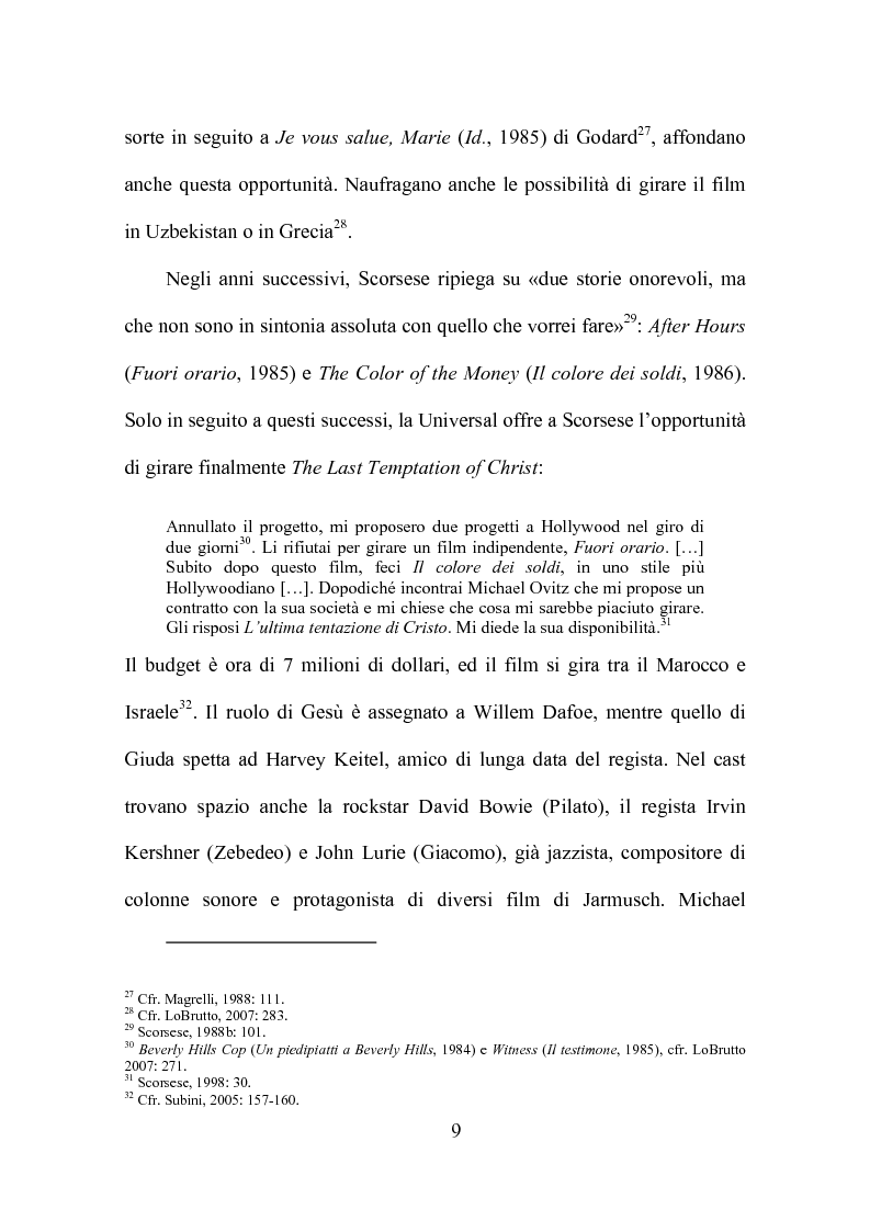 Anteprima della tesi: L'accoglienza critica italiana a The Last Temptation of Christ (L'ultima tentazione di Cristo, 1988) di Martin Scorsese, Pagina 7