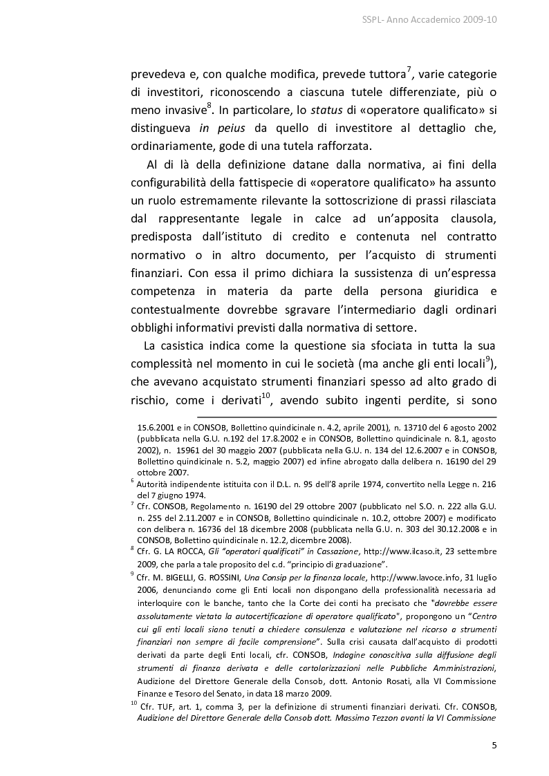 Anteprima della tesi: L'operatore qualificato nella intermediazione finanziaria, Pagina 2