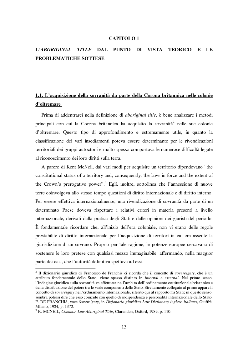 Anteprima della tesi: Il concetto di aboriginal title negli ordinamenti di derivazione anglosassone. Principi costituzionali ed evoluzione giurisprudenziale in Nuova Zelanda e Canada, Pagina 7