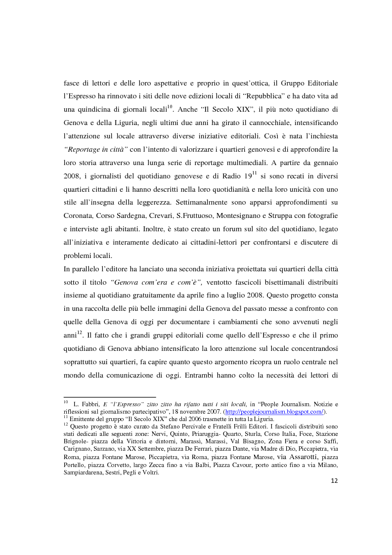 Anteprima della tesi: I giornali di quartiere a Genova. Una proposta di cittadinanza attiva, Pagina 9