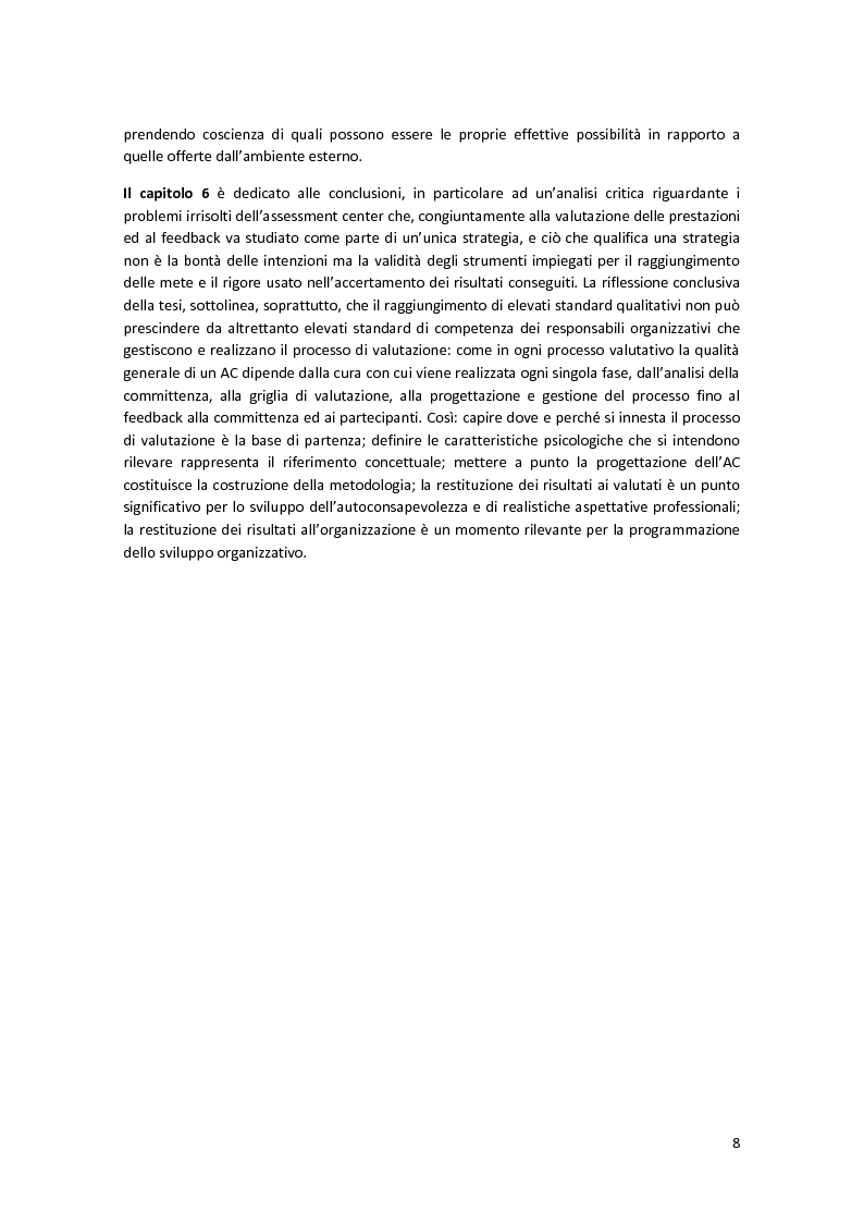 Anteprima della tesi: L'Assessment Center nei processi di selezione e di valutazione, Pagina 5