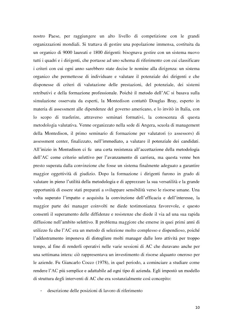Anteprima della tesi: L'Assessment Center nei processi di selezione e di valutazione, Pagina 7