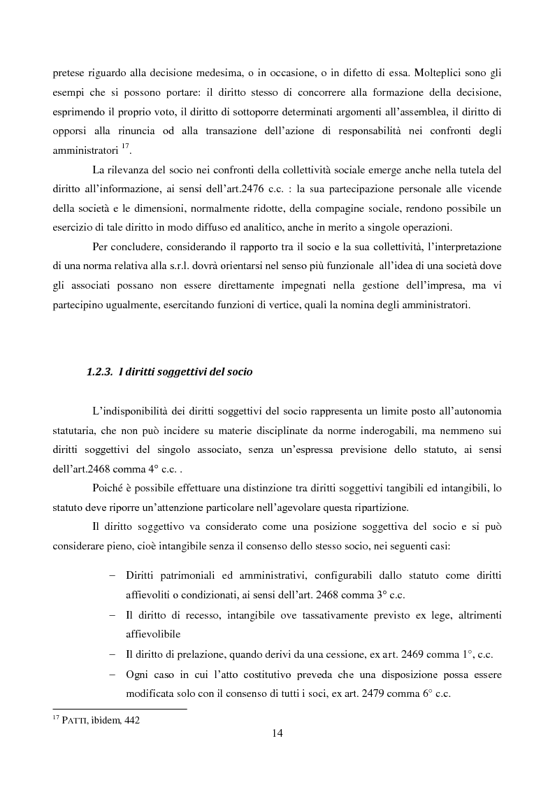 Anteprima della tesi: Le decisioni extra assembleari nella società a responsabilità limitata, Pagina 12