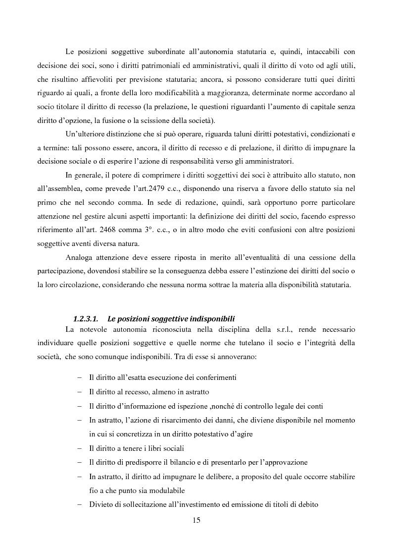 Anteprima della tesi: Le decisioni extra assembleari nella società a responsabilità limitata, Pagina 13