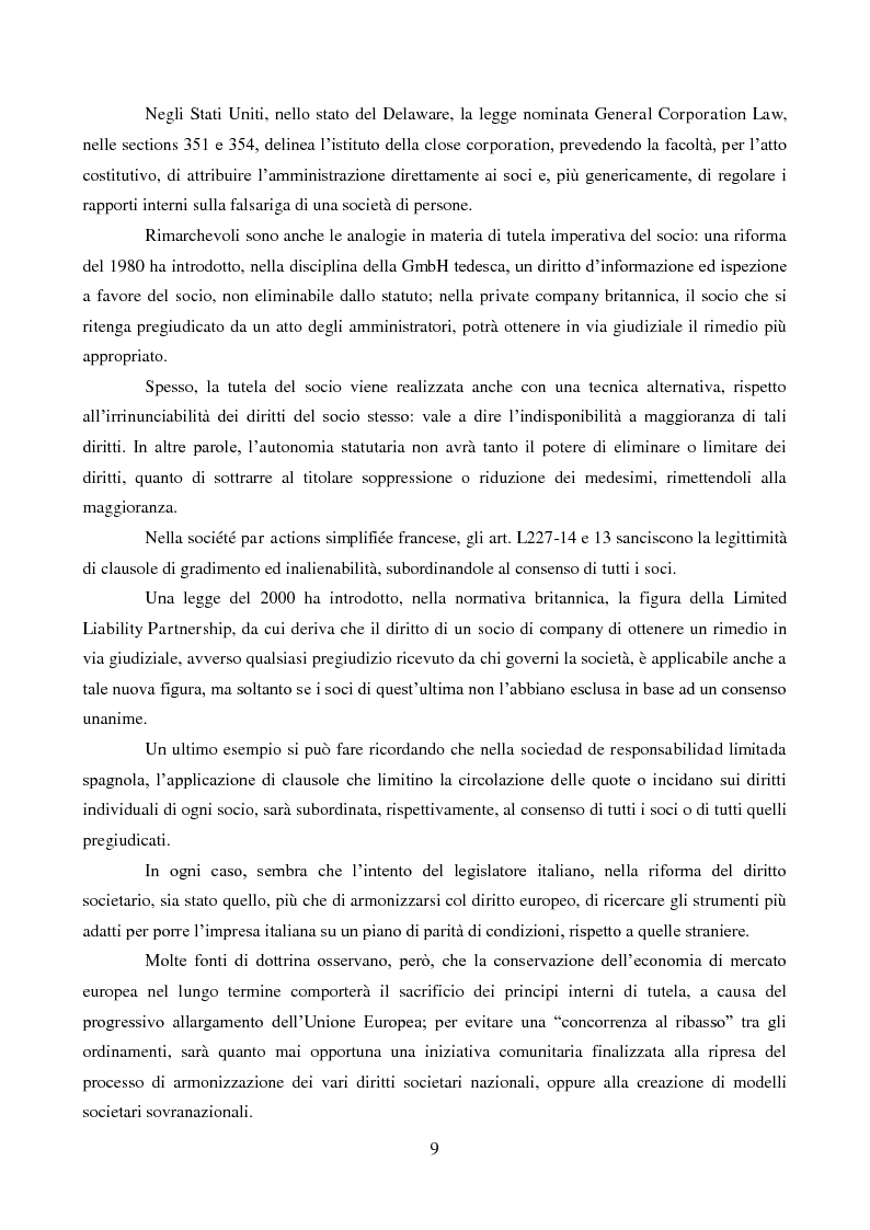 Anteprima della tesi: Le decisioni extra assembleari nella società a responsabilità limitata, Pagina 7