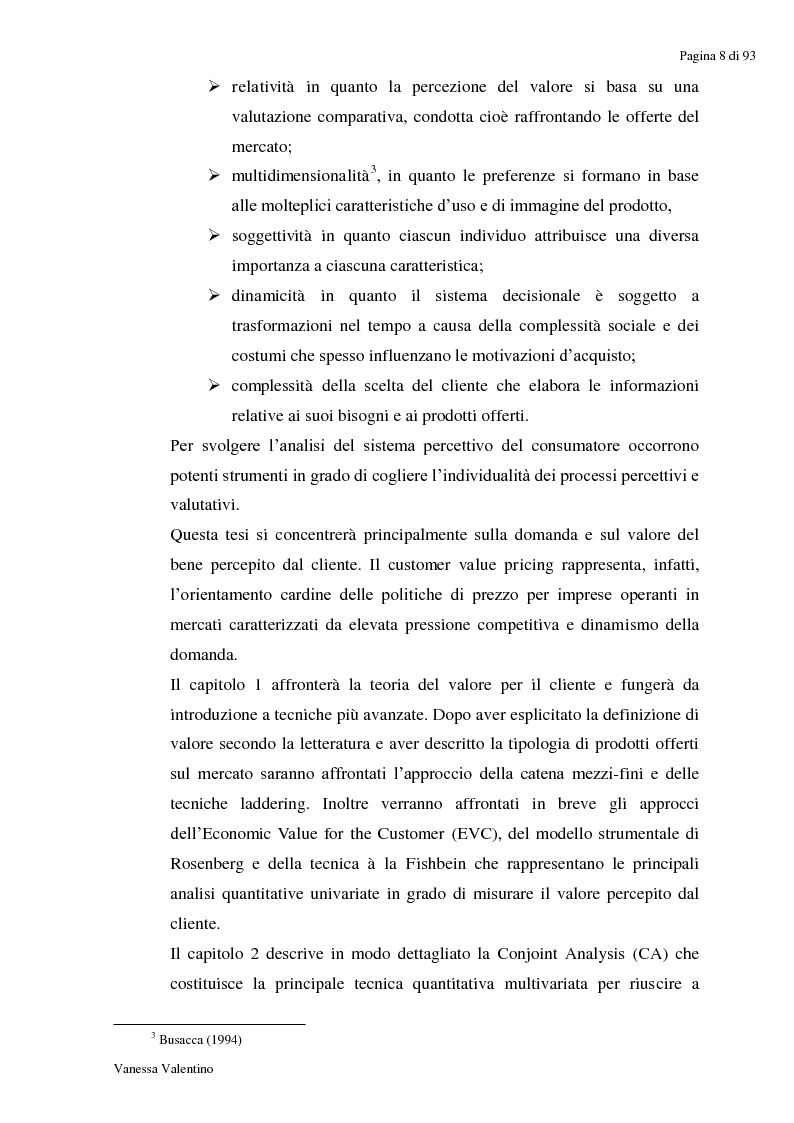 Anteprima della tesi: Conjoint Analysis: metodologie e applicazioni alla valutazione dei beni culturali, Pagina 2