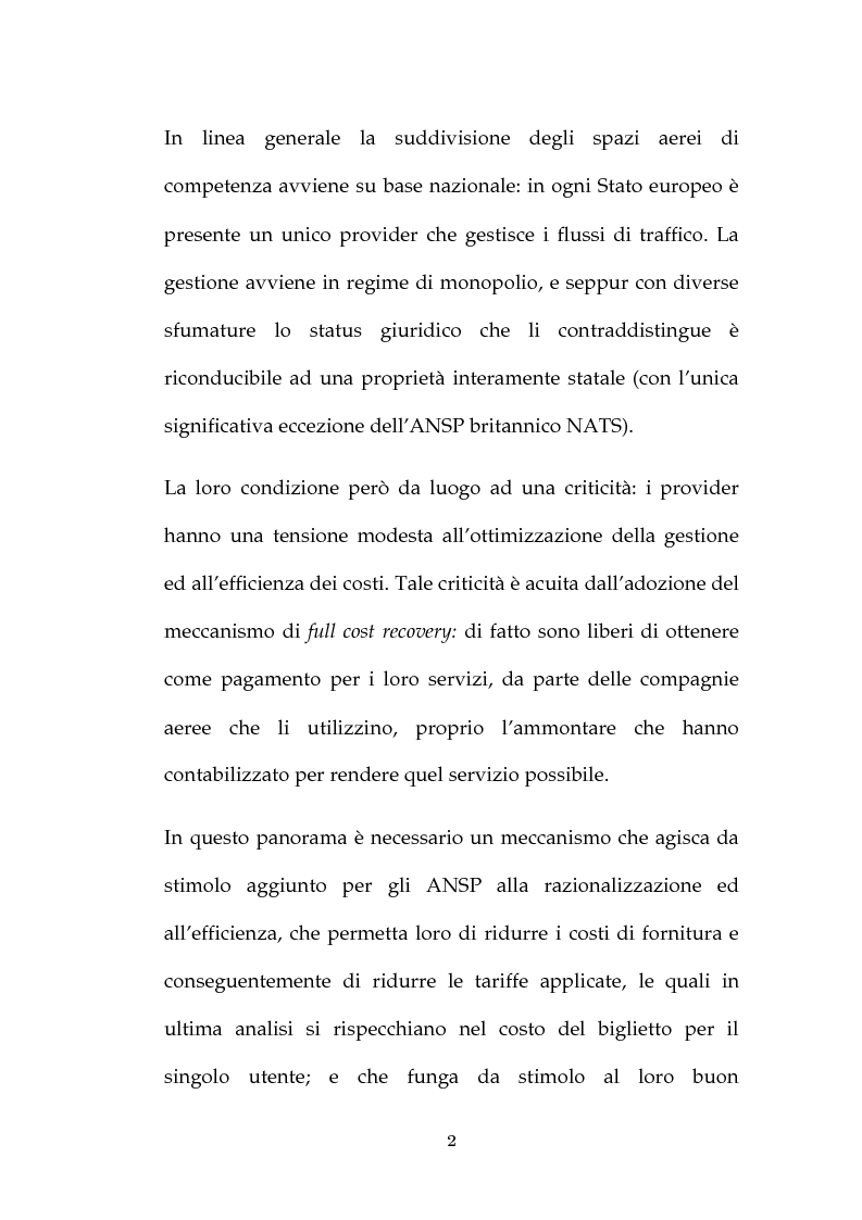 Anteprima della tesi: Il benchmarking degli Air National Service Provider in Europa, Pagina 2