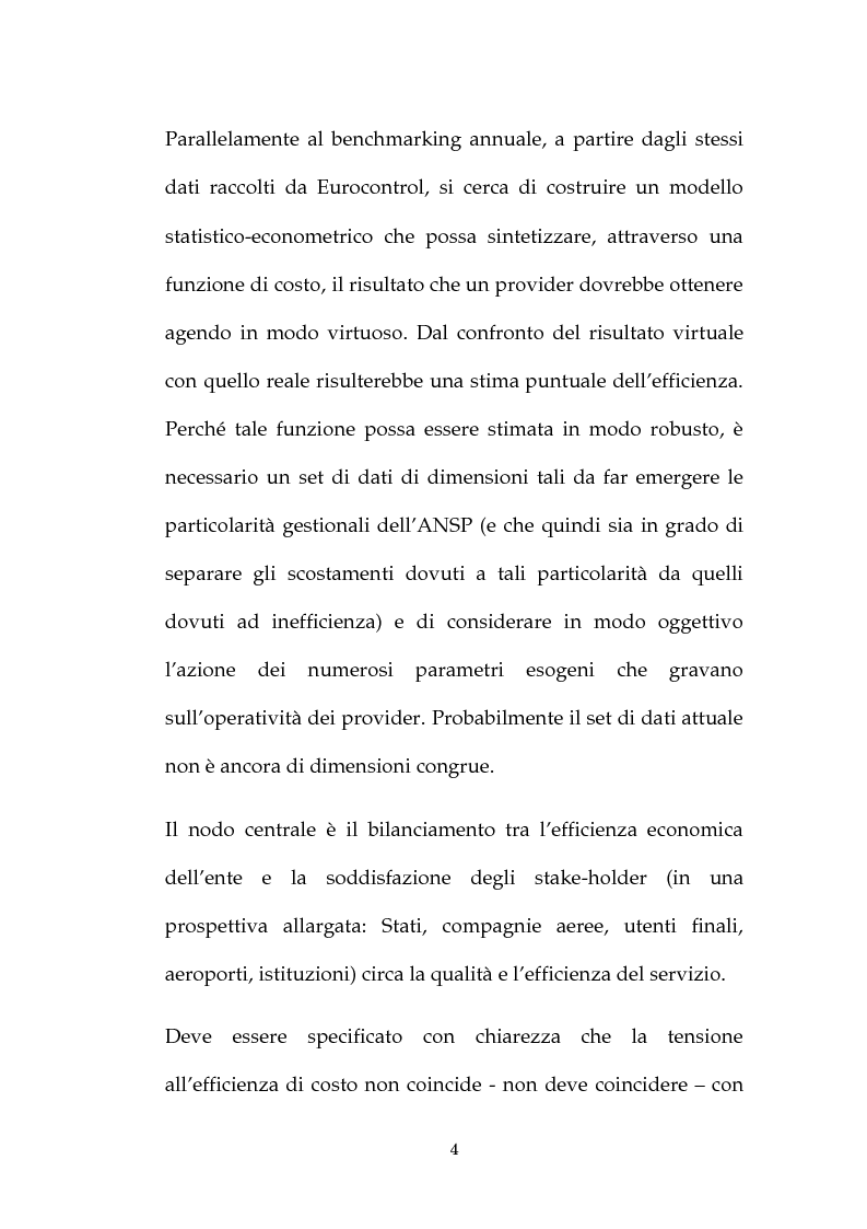 Anteprima della tesi: Il benchmarking degli Air National Service Provider in Europa, Pagina 4