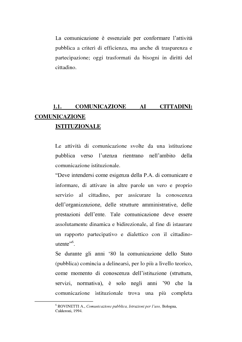 Anteprima della tesi: Comunicazione Pubblica: esperienze di organizzazione e formazione, Pagina 11