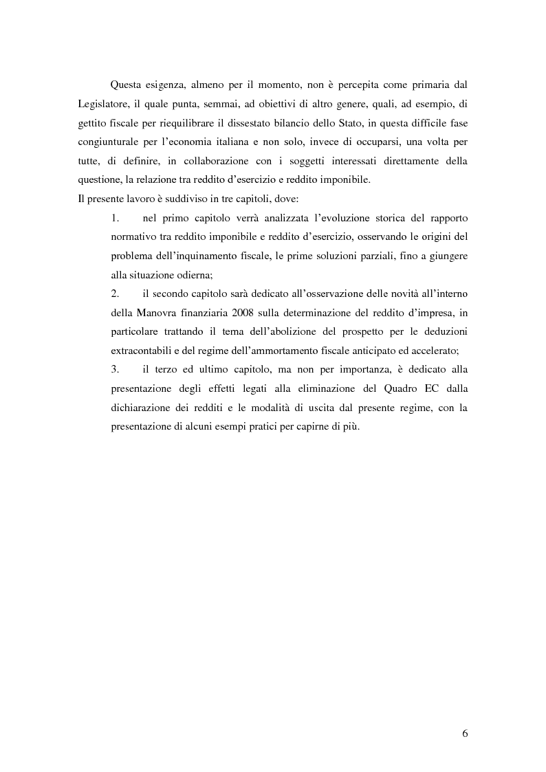 Anteprima della tesi: L'interferenza della normativa tributaria sulla redazione del bilancio d'esercizio: profili evolutivi alla luce della Finanziaria 2008, Pagina 3