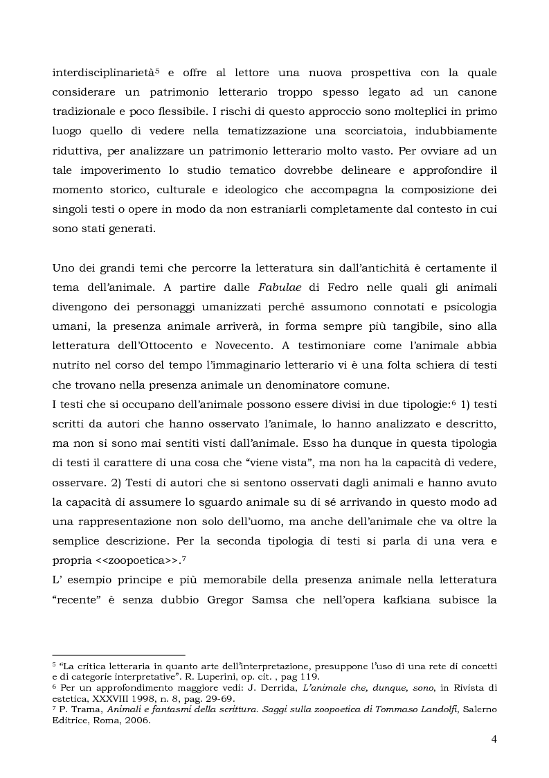 Anteprima della tesi: Il tema dell'animale nella letteratura di Tommaso Landolfi: ''La pietra lunare'' e ''Le due zittelle'', Pagina 2
