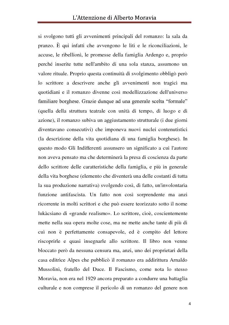 Anteprima della tesi: L'Attenzione di Alberto Moravia, Pagina 4
