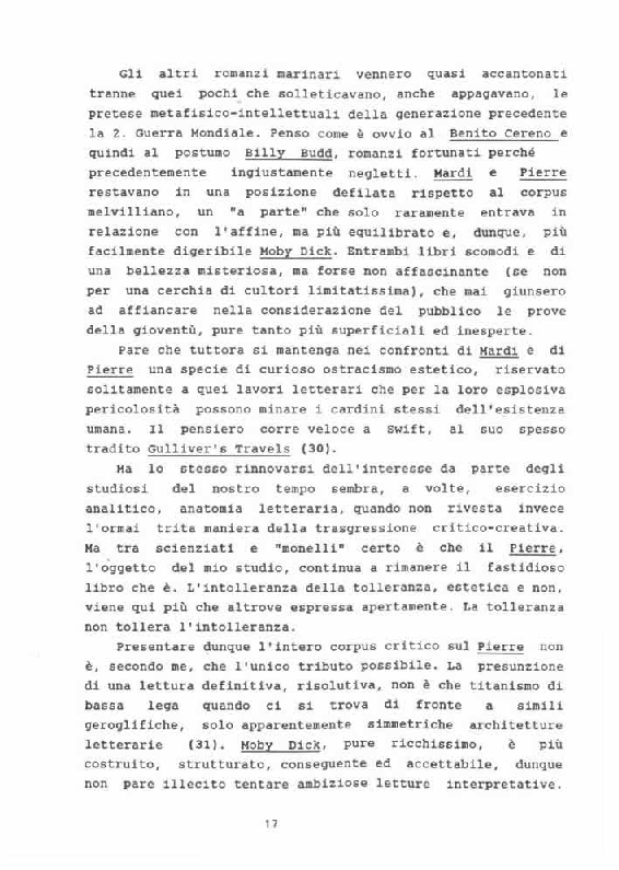 Estratto dalla tesi: La fortuna editoriale e la fortuna critica del Pierre di Herman Melville
