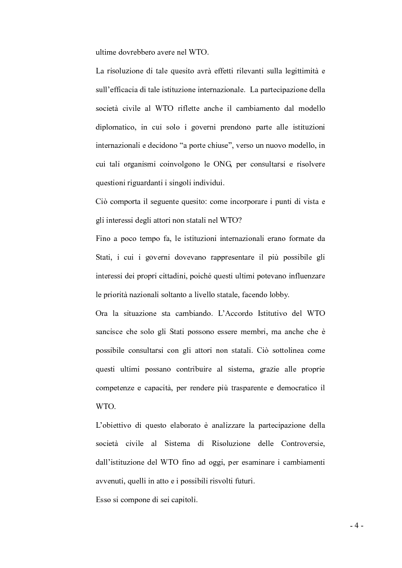 Anteprima della tesi: La partecipazione dei terzi al sistema di risoluzione delle controversie del WTO, Pagina 2