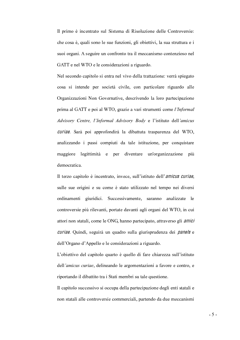 Anteprima della tesi: La partecipazione dei terzi al sistema di risoluzione delle controversie del WTO, Pagina 3