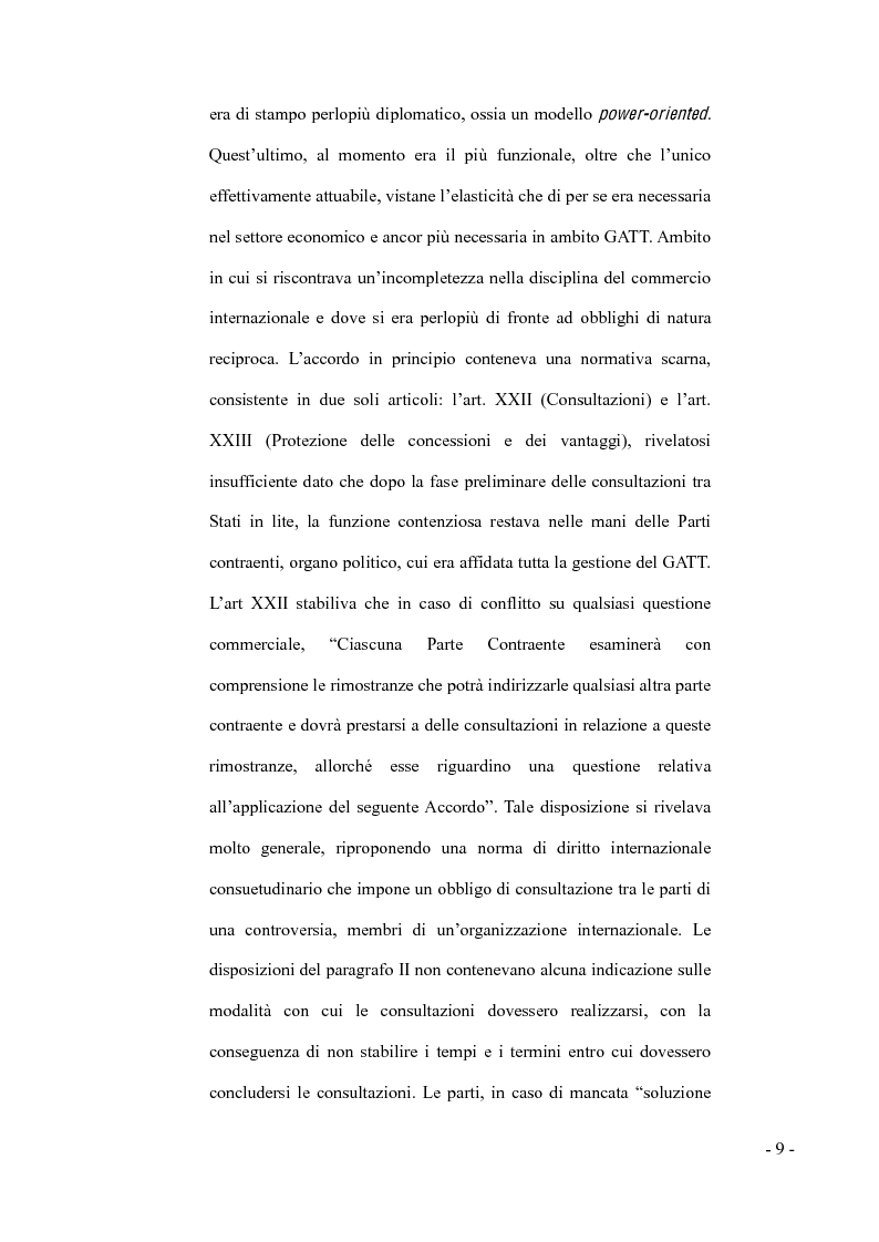 Anteprima della tesi: La partecipazione dei terzi al sistema di risoluzione delle controversie del WTO, Pagina 7