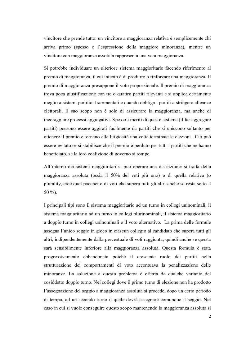 Anteprima della tesi: Il voto sprecato. Un'analisi empirica, Pagina 2