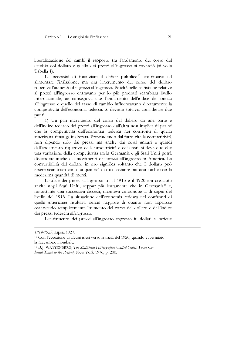 Anteprima della tesi: Inflazione tedesca dal 1914 al 1924 (periodo del 2° Reich), Pagina 11