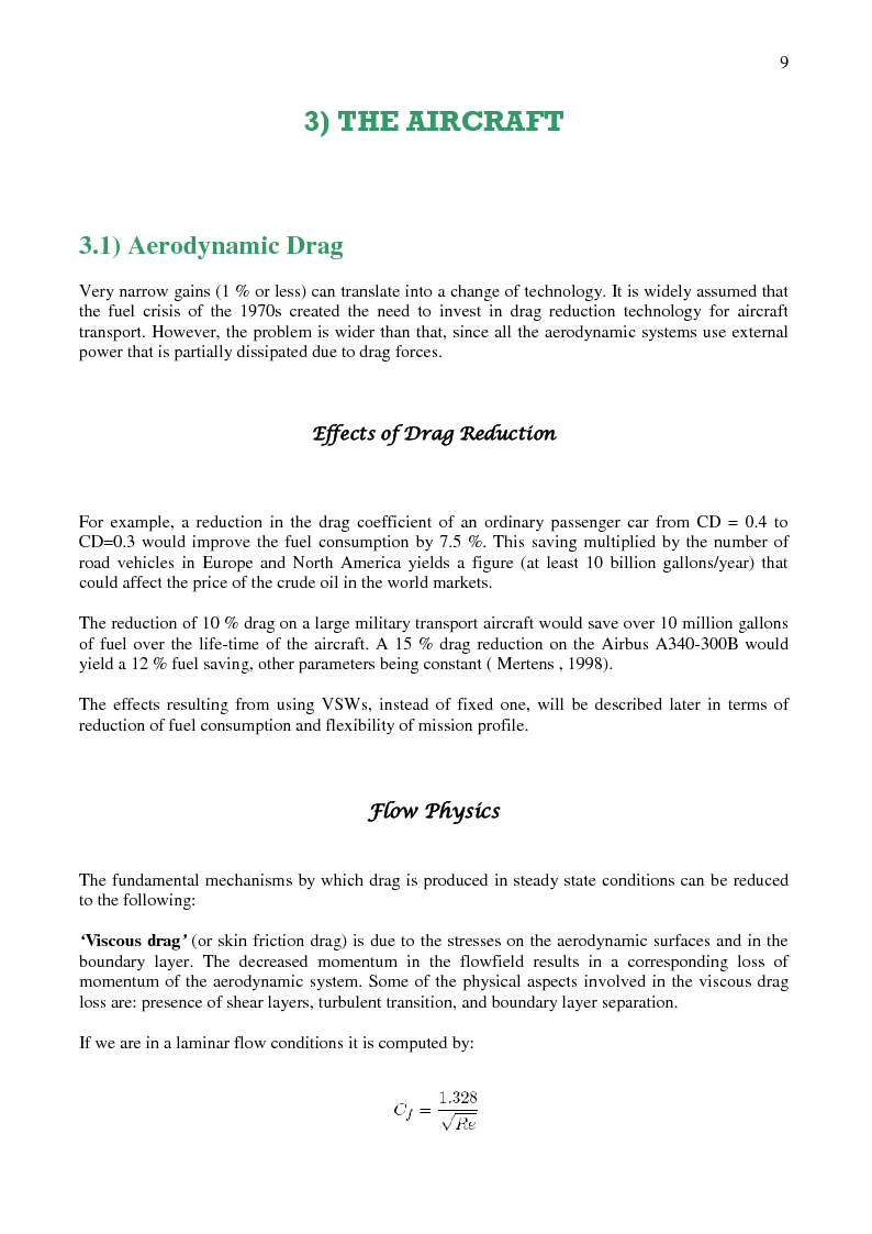 Anteprima della tesi: Variable Sweep Wings and Aerodynamic Characteristics, Pagina 5