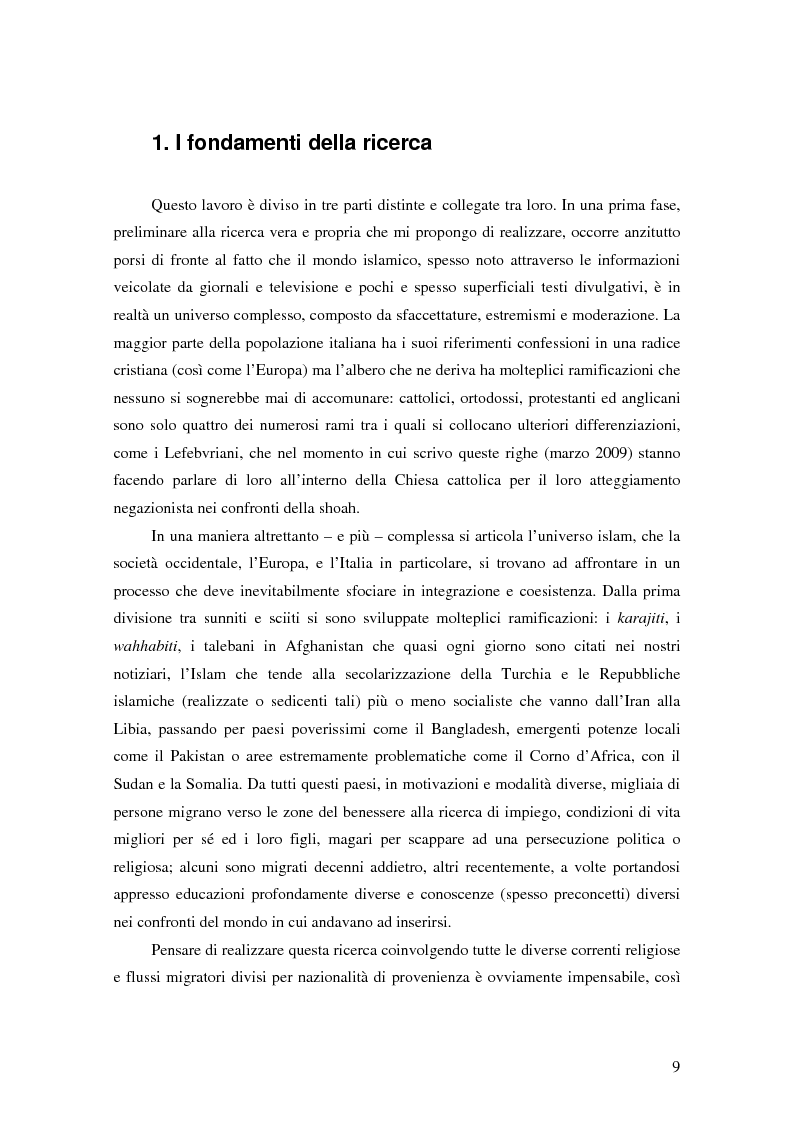 Anteprima della tesi: Comunità musulmane e politica nell'Italia della "seconda Repubblica", Pagina 3