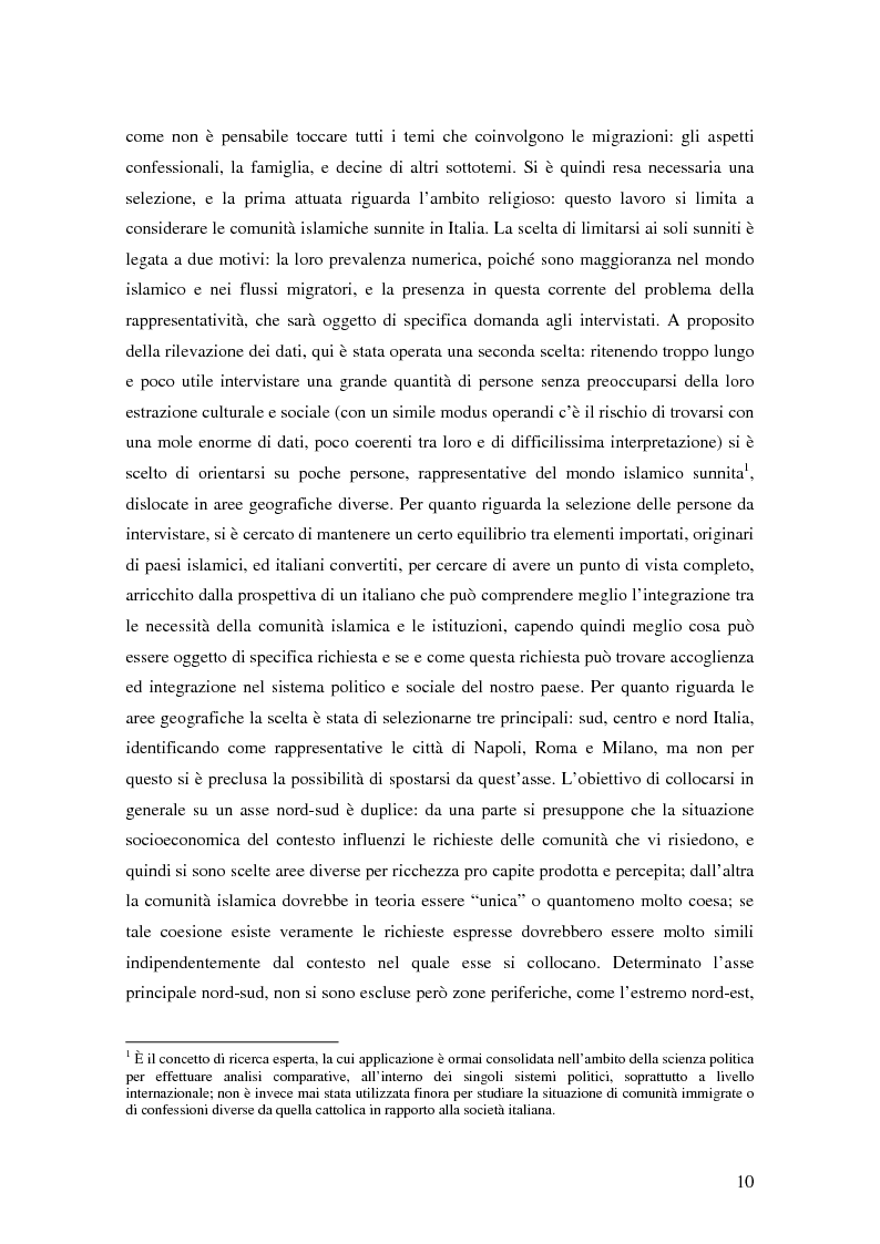 Anteprima della tesi: Comunità musulmane e politica nell'Italia della "seconda Repubblica", Pagina 4