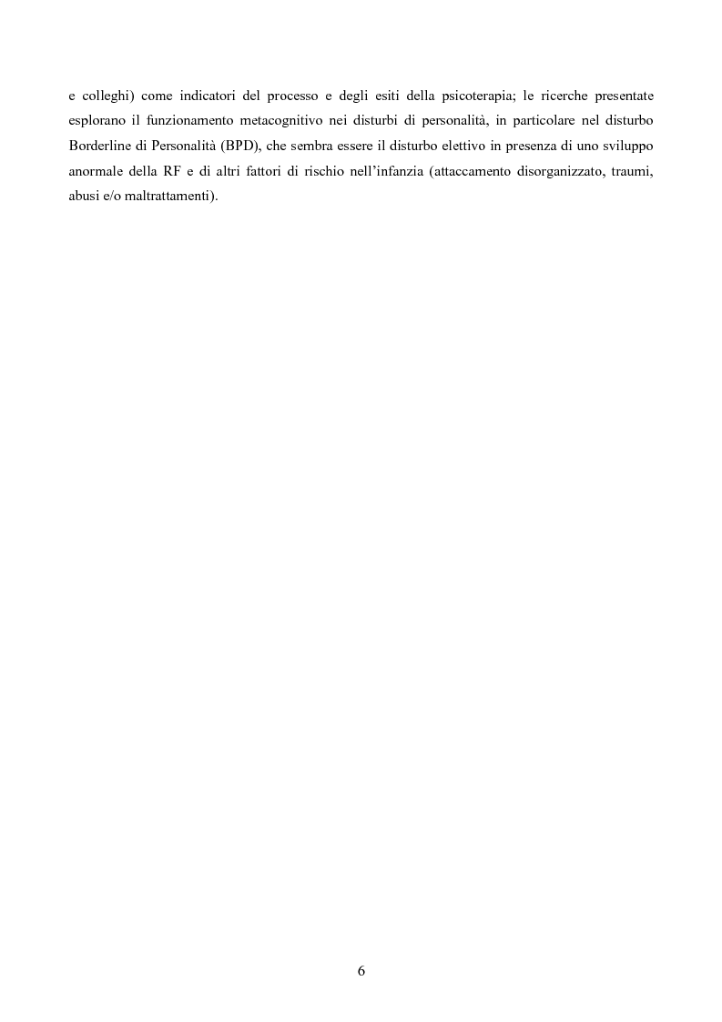 Anteprima della tesi: La Funzione Riflessiva - Una rassegna della letteratura tra costrutto e utilità terapeutica, Pagina 2