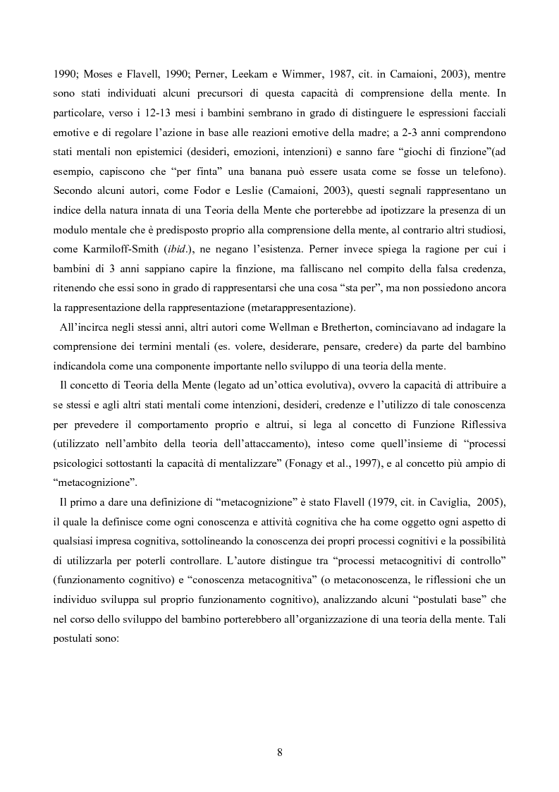 Anteprima della tesi: La Funzione Riflessiva - Una rassegna della letteratura tra costrutto e utilità terapeutica, Pagina 4