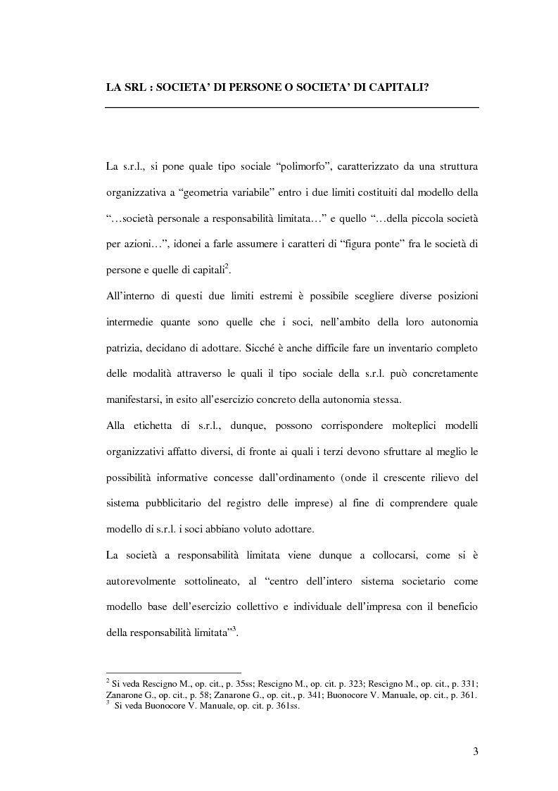 Anteprima della tesi: Profili normativi e contabili delle operazioni di conferimenti di prestazioni d'opera e di servizi nelle srl., Pagina 3