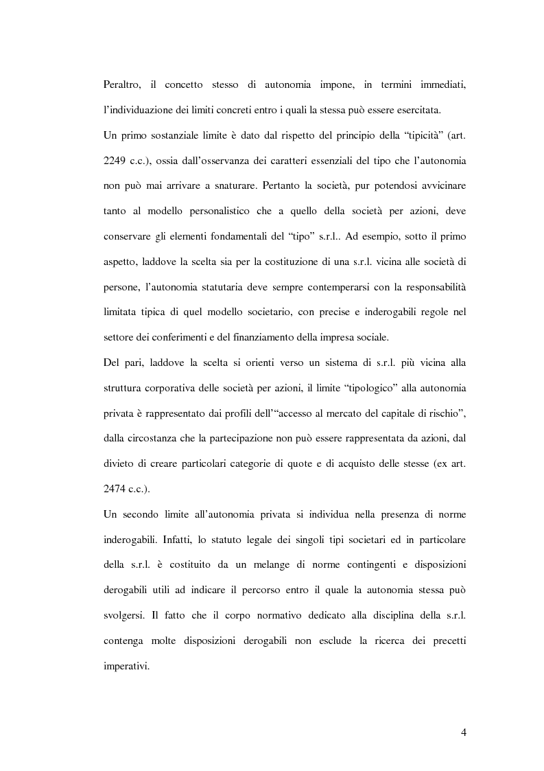 Anteprima della tesi: Profili normativi e contabili delle operazioni di conferimenti di prestazioni d'opera e di servizi nelle srl., Pagina 4