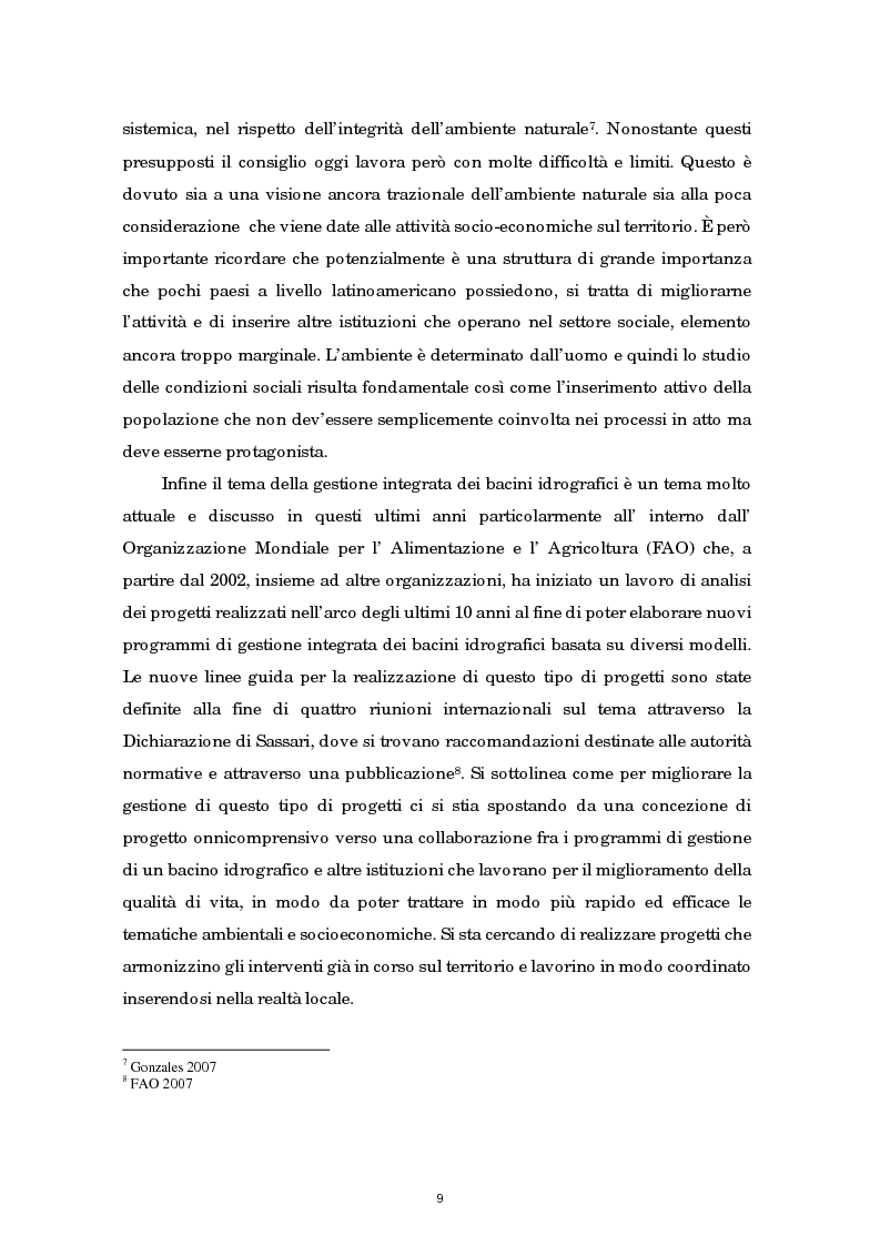 Anteprima della tesi: Un progetto integrale di gestione integrata: il bacino idrografico del Zaza a Cuba, Pagina 5