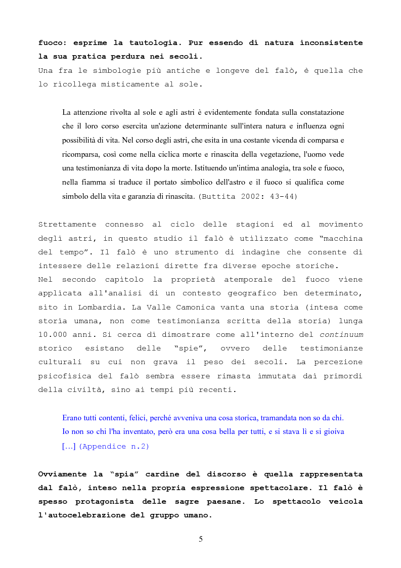 Anteprima della tesi: Antropologia del falò come evento spettacolare, Pagina 4