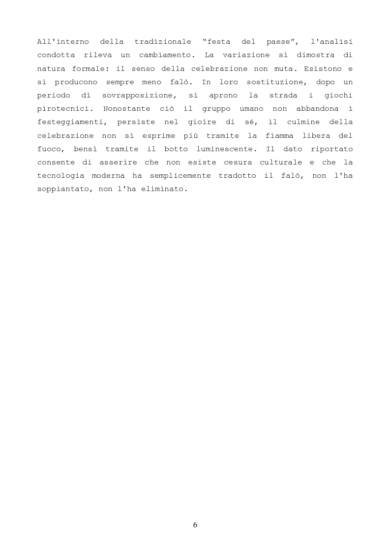 Anteprima della tesi: Antropologia del falò come evento spettacolare, Pagina 5