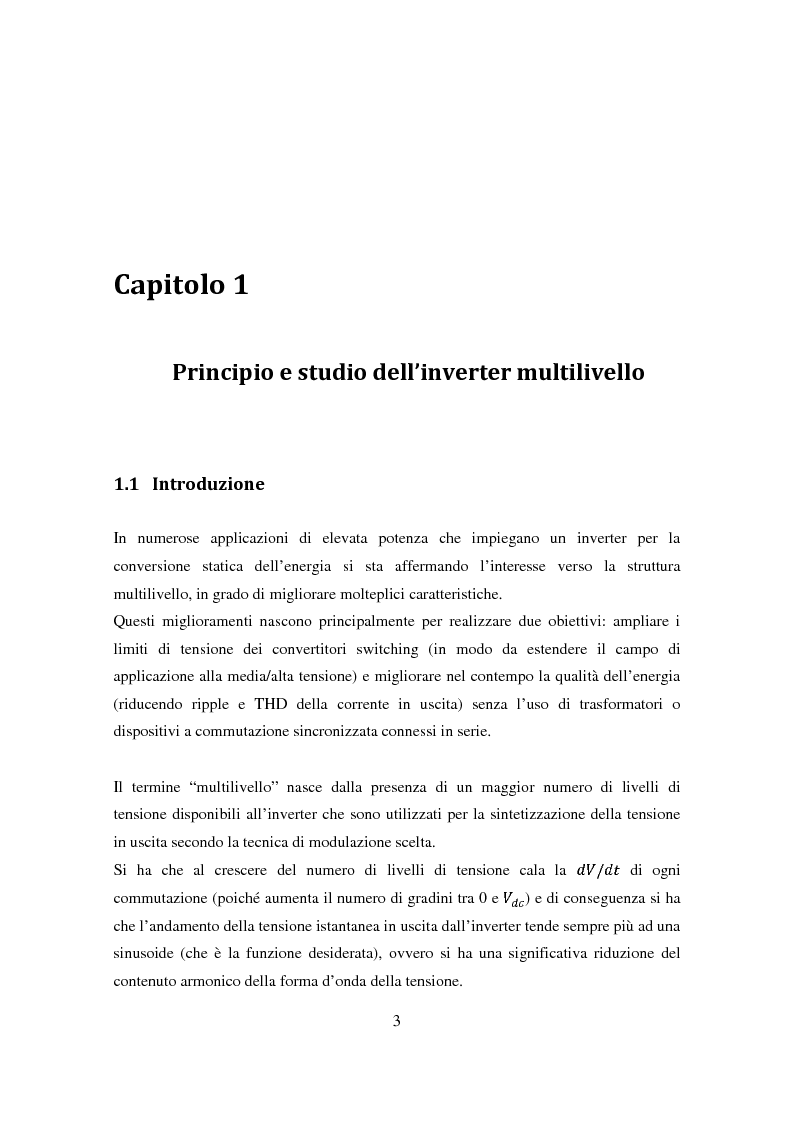 Anteprima della tesi: Analisi e simulazione di un convertitore a tre livelli per applicazioni di potenza, Pagina 3
