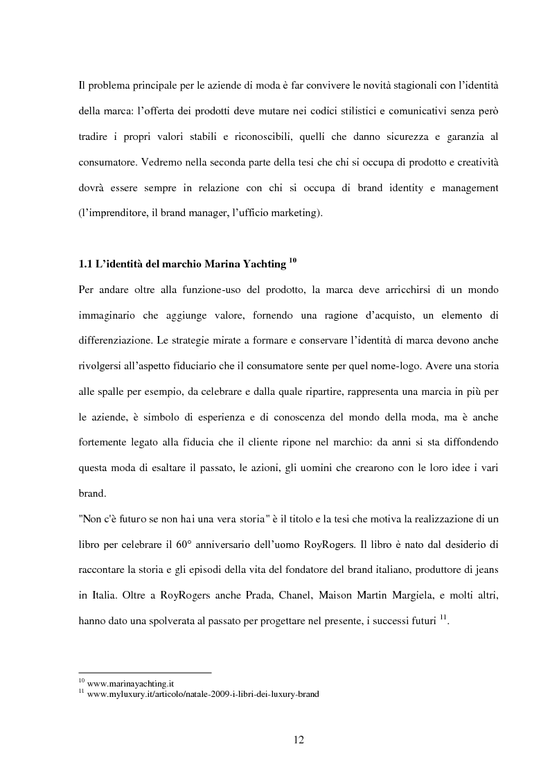 Anteprima della tesi: Dalle idee alle collezioni: il vintage approda da Marina Yachting e l'organizzazione dell'ufficio prodotto, Pagina 5