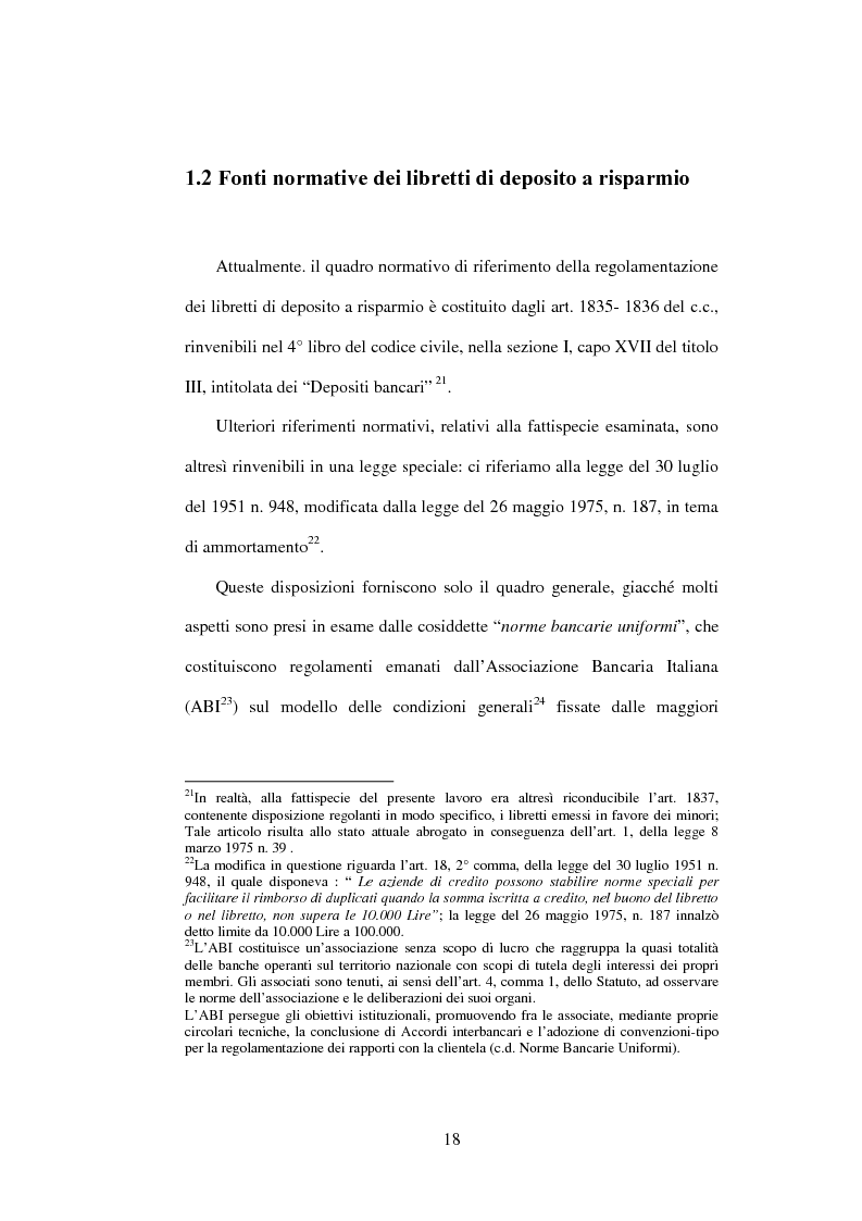 Anteprima della tesi: I libretti di deposito a risparmio, Pagina 11