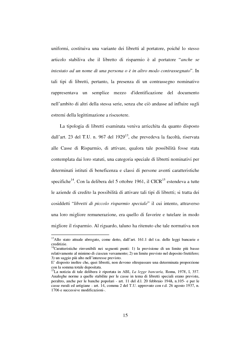 Anteprima della tesi: I libretti di deposito a risparmio, Pagina 8