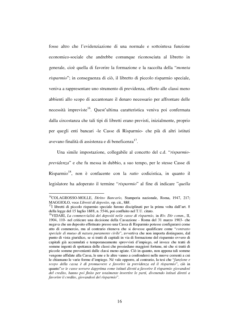 Anteprima della tesi: I libretti di deposito a risparmio, Pagina 9