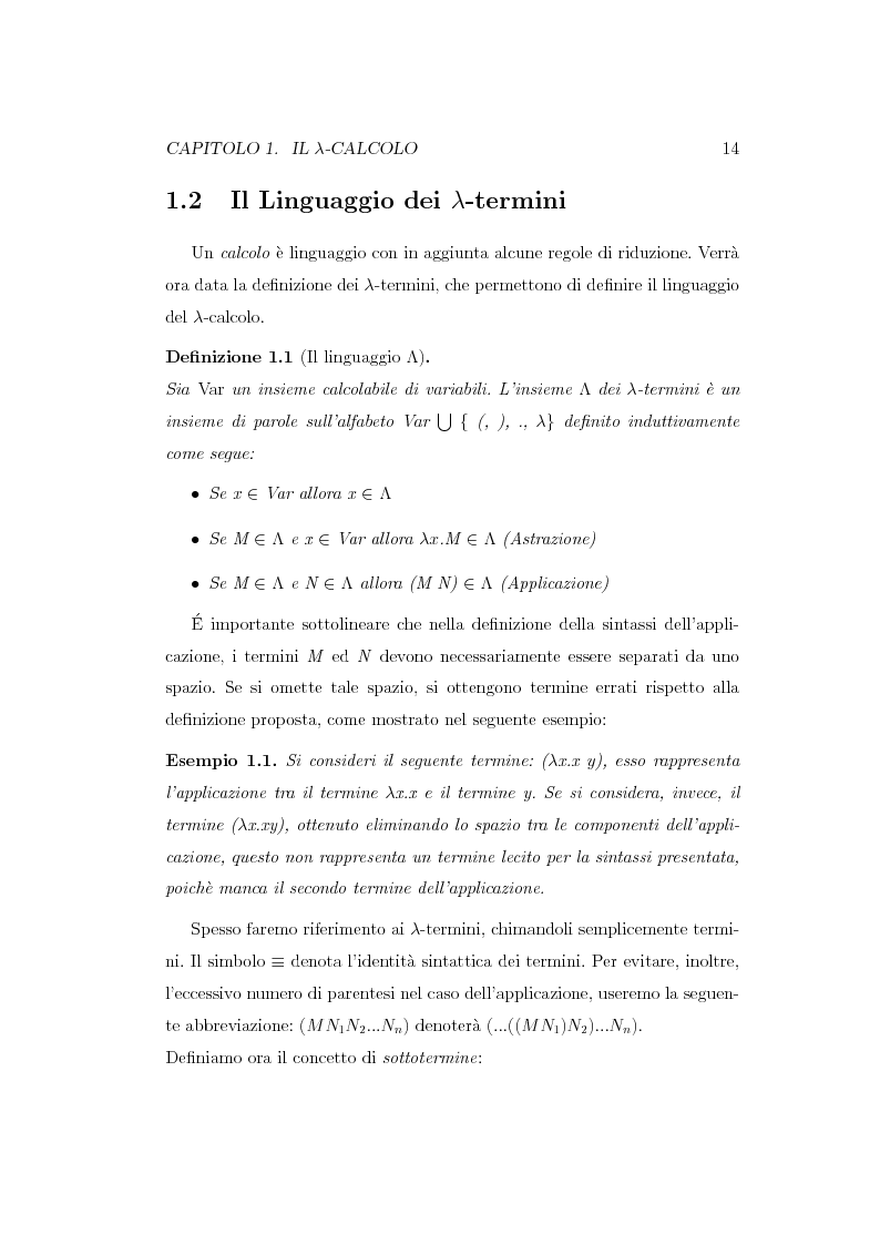 Anteprima della tesi: Una macchina di riduzione per il λ-calcolo con valutazione dei costi, Pagina 5