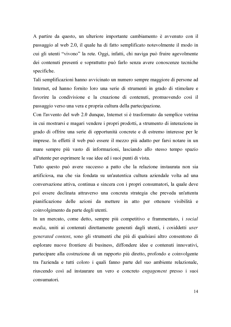 Anteprima della tesi: Consumer engagement e new media: le opportunità offerte da user generated content e social media, Pagina 2