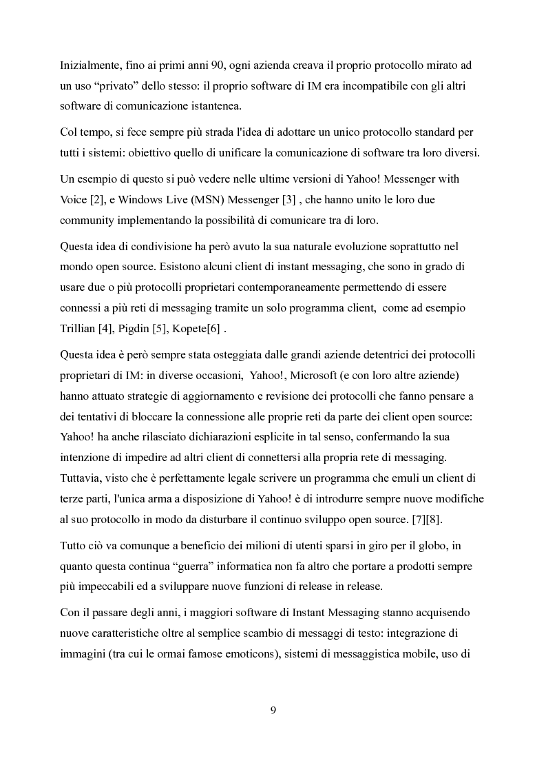Anteprima della tesi: Realizzazione interfaccia ed autenticazione openId per un sistema decentralizzato di instant messaging, Pagina 3
