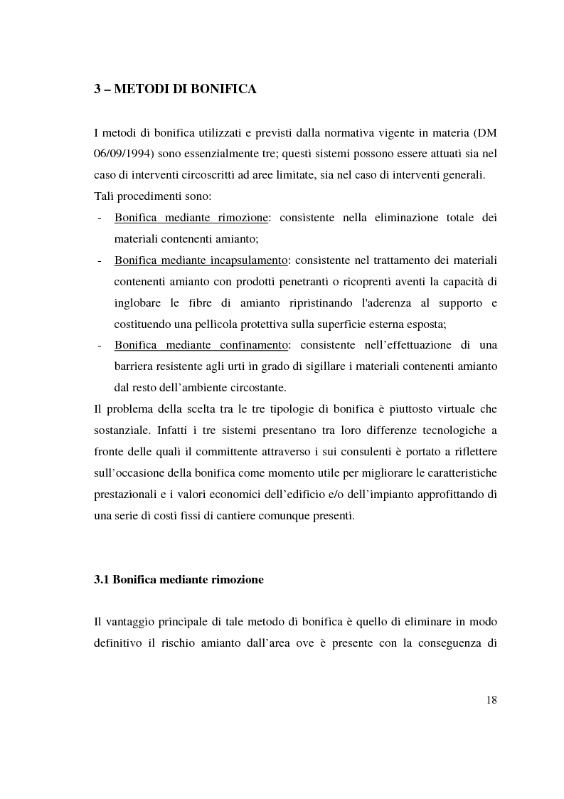 Anteprima della tesi: La bonifica dell'amianto negli impianti industriali, aspetti tecnico-organizzativi ed economici, Pagina 5