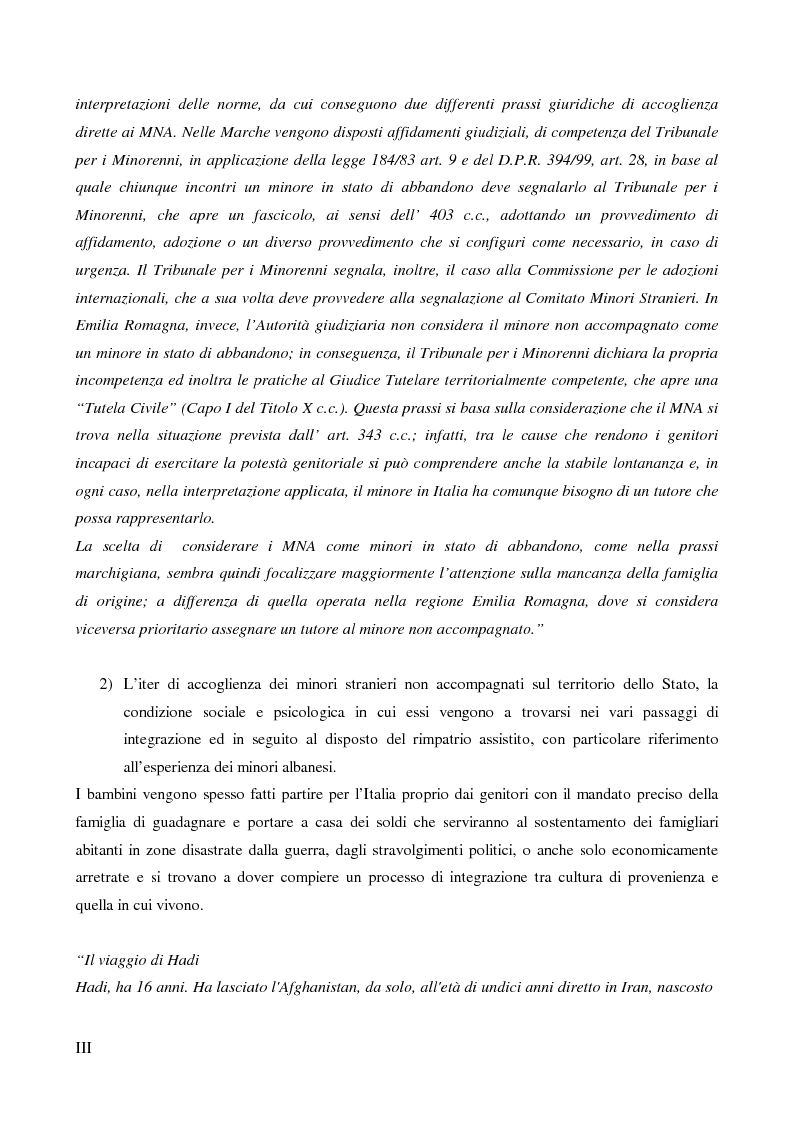 Anteprima della tesi: Il rimpatrio assistito del minore straniero non accompagnato, Pagina 3
