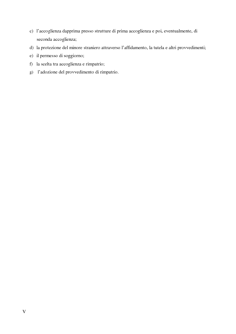 Anteprima della tesi: Il rimpatrio assistito del minore straniero non accompagnato, Pagina 5