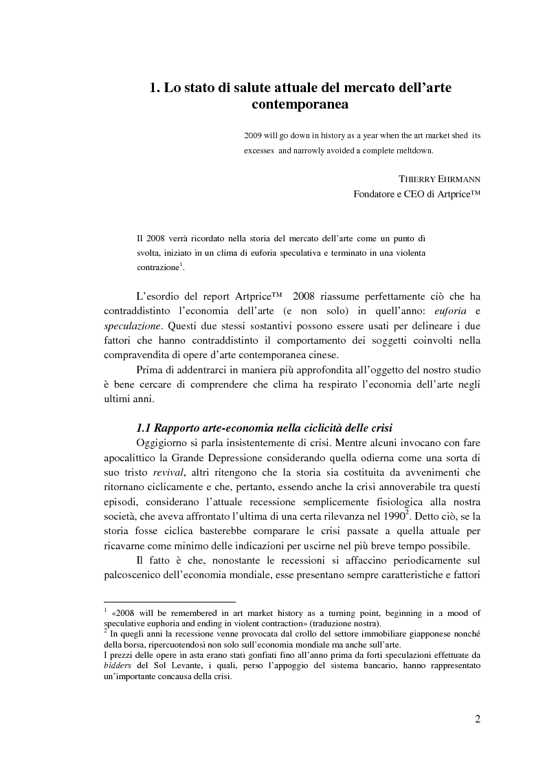 Anteprima della tesi: Il Dragone ha infiammato il mercato dell'arte contemporanea. Che ruolo assumono le case d'asta nella sua valorizzazione?, Pagina 2
