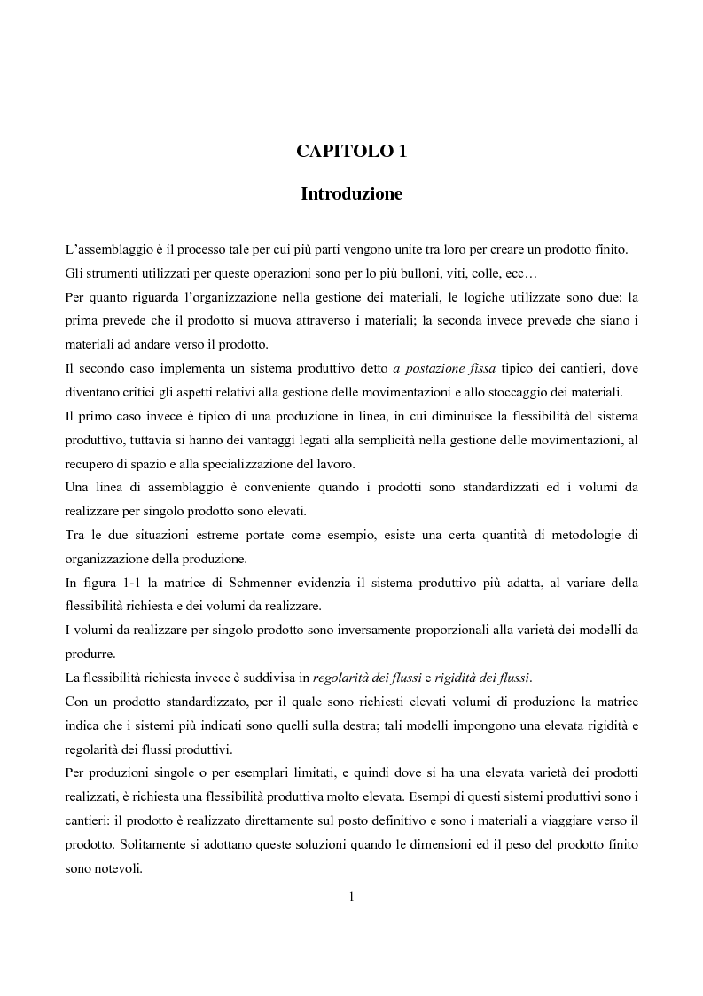 Anteprima della tesi: Bilanciamento di sistemi flessibili di assemblaggio e pre-assemblaggio, Pagina 2
