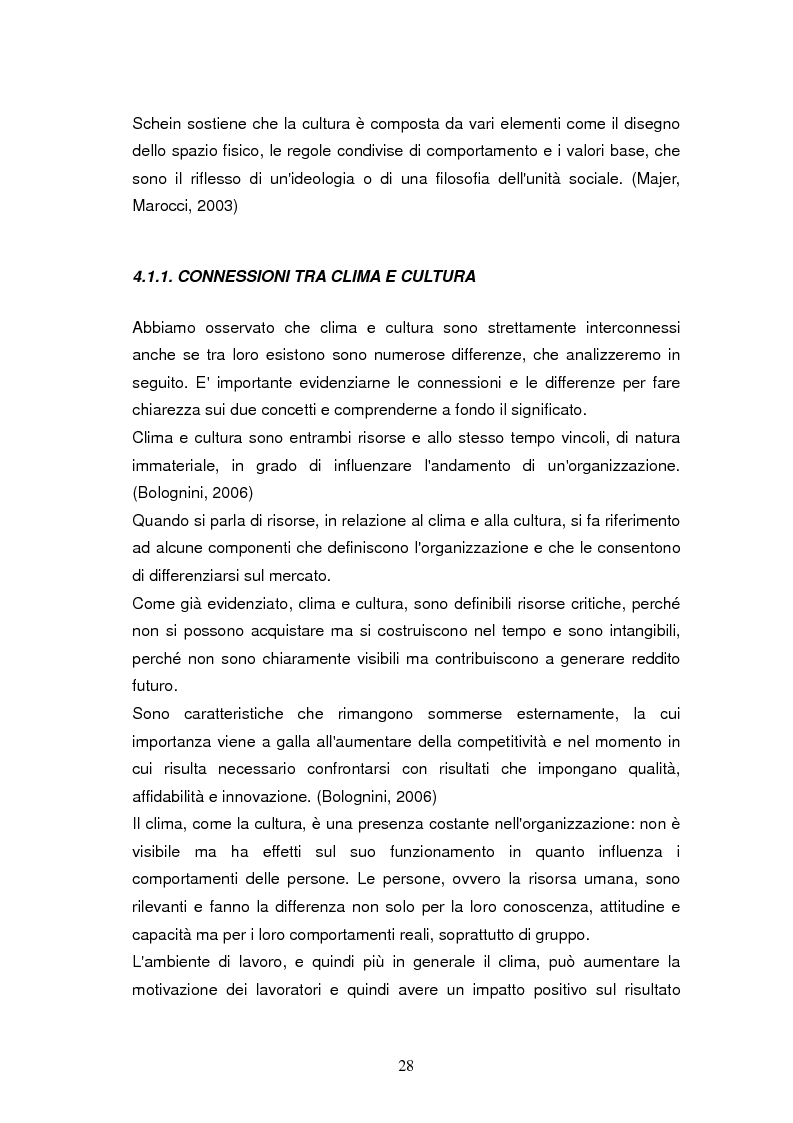 Estratto dalla tesi: L'influenza del clima organizzativo sulle performance aziendali